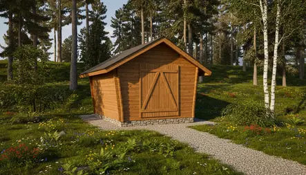 Timmerlada Umpi M Gårdsförråd 10m2 - Timmerlador - 4100530 - 1