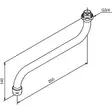 Damixa Utloppspip Kromad 250x140mm - Krantillbehör - 5708516156420 - 2