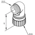Damixa Suihkuliitin Kromattu 1/2" Kierre - Hanatarvikkeet - 5708516053330 - 2