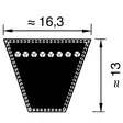 Kiilahihna Spb2800x16x13mm - Transmissionsremmar och Kilremmar - 8560SPB2800 - 2