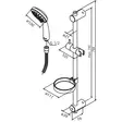 Damixa Fair Jet Flex Duschset 3-Funk. - Duschar och Termostater - 5708516804130 - 2