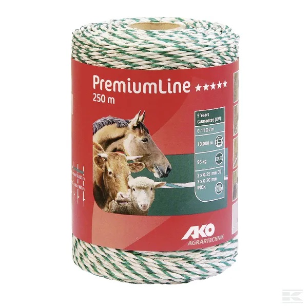 Eltråd PremiumLine 3 mm x 250 m Ako - Stängseltråd - 441550 - 1
