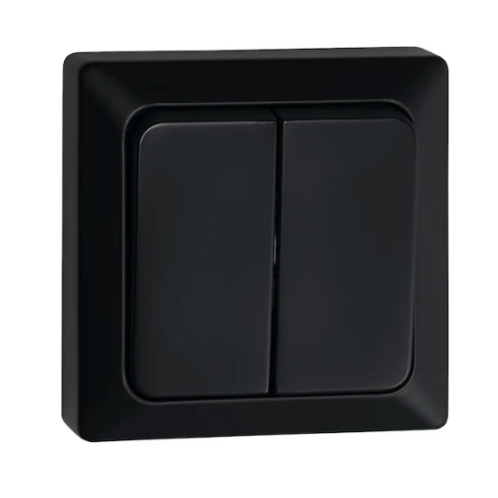 Kytkin Pinta Opal Musta - Elinstallation - 6438056309190 - 1