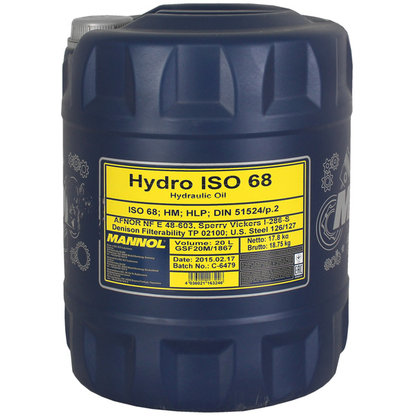 Mannol Hydro ISO 68 20L - Hydrauliikkaöljyt - H6820 - 1