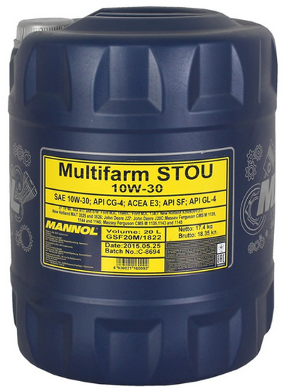 Mannol Multifarm SAE 10W30 20L STOU - Yleisöljyt - MF3020 - 1