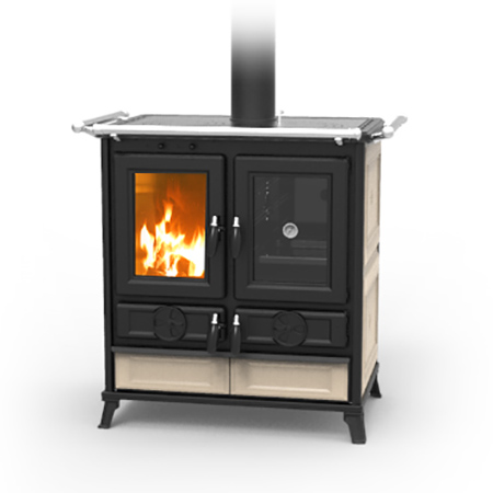 Vedspis med Ugn, Thermorossi Violetta - Vedspisar och Vedhällar - 18028991230 - 1