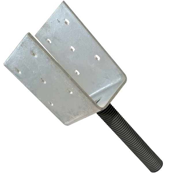 U-Konsol för Skruvpåle Bredd 52mm - Skruvbara stänger och stålben - 6430049655840 - 1