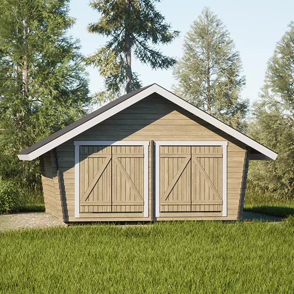 Hirsilato U16 Umpiseinä Pihavarasto 16m2 - Hirsiladot ja Pihaladot - 41005010 - 2