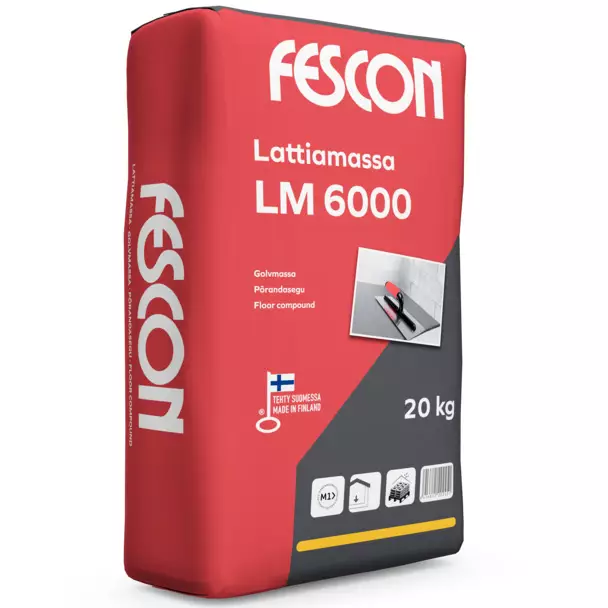 Golvmassa Fescon LM 6000 20kg Grå - Golvbeläggning - 6416841202000 - 1