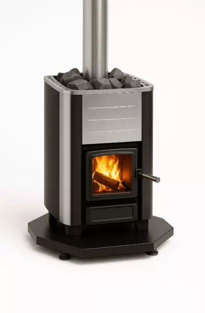 Kiukaan Suoja-Alusta 8-Kulmio Musta - Puukiukaan Lisävarusteet - 6430042835881 - 2