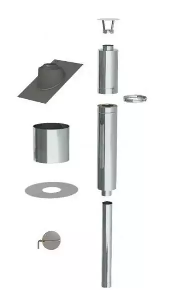 Skorstenspaket Jeremias ECO Färg Rostfri - Rökkanaler och skorstenar - 18205031 - 2