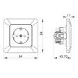 Pistorasia Uppo Opal Musta - Kopplingsdosor och lock - 6438056309121 - 2