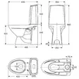 WC-Stol Ido Glow 60 Vit Dold - WC-stolar och -lock - 6416129387931 - 2
