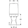 WC-Stol Ido Glow 60 Vit Dold - WC-stolar och -lock - 6416129387931 - 4