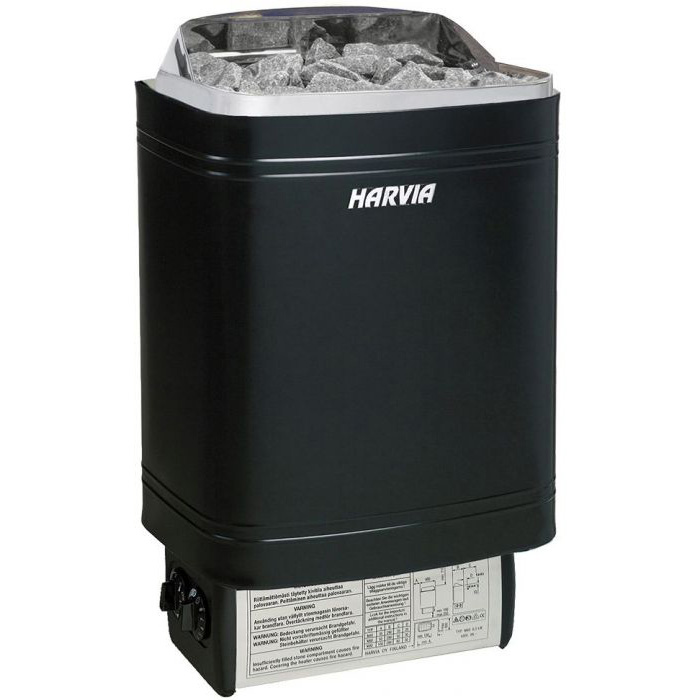 Harvia Sähkökiuas Top Steel M60 Black - Sähkökiukaat - 6417659022101 - 1