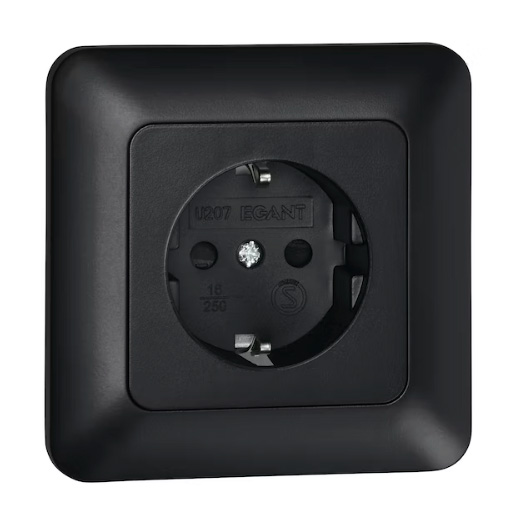 Pistorasia Uppo Opal Musta - Kopplingsdosor och lock - 6438056309121 - 1