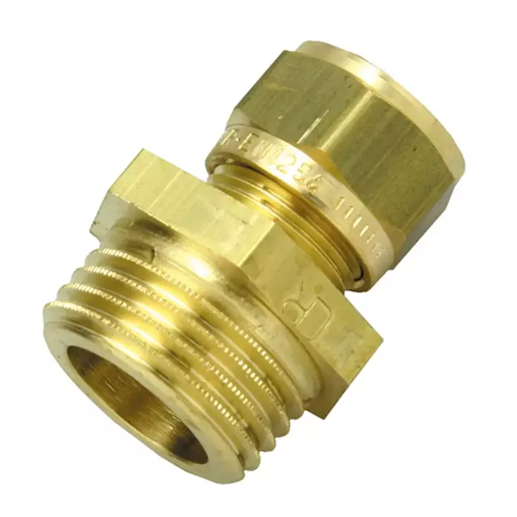 Puserrusliitin Ulkokierre 1/2x12 Suora - Messinkiliittimet Suorat - 6413820150161 - 3
