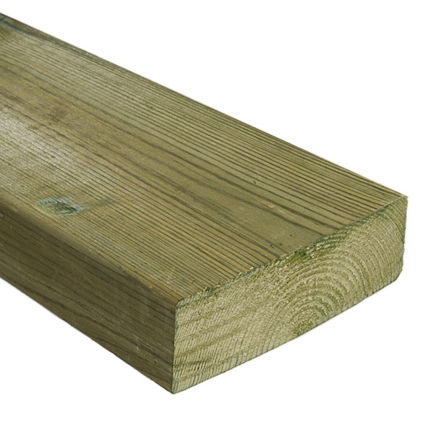 Terrassplanka 45x145 (48x148) Virke - Tryckimpregnerad och väderbeständigt trä - 300136711 - 1