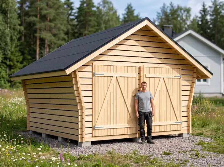 Timmerlada Rako L Gårdsförräd 16m2 - Timmerlador - 41005011 - 1