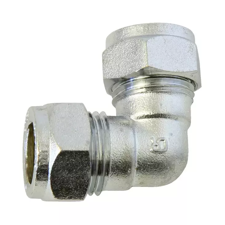 Puserruskulmaliitin Kromi 10X10 Opal - Krompläterade mässingsdelar - 6413820153551 - 1