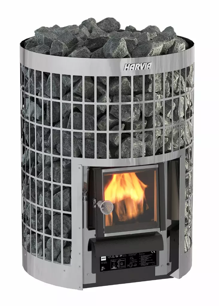 Puukiuas Harvia Cilindro 16 Steel - Puukiukaat - 6417659043311 - 1