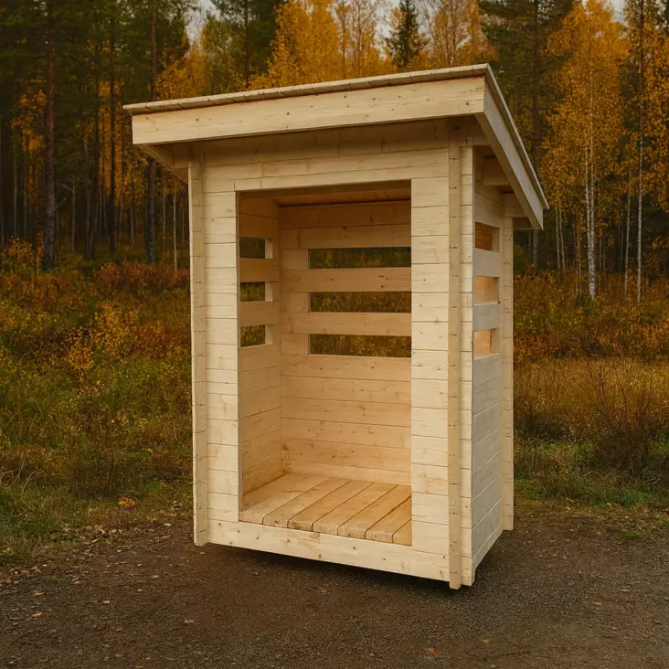 Avfallsbod Av Lätt Timmer - Övriga Gårdsbyggnader - 41005281 - 1