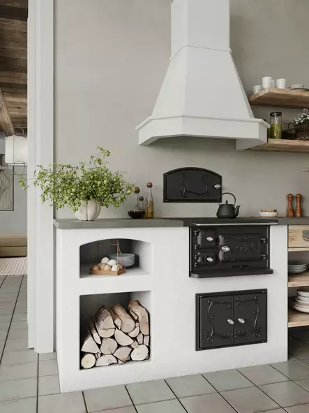 Vedspis westbo ornament med stängd lucka - Vedspisar och Vedhällar - 18028991502 - 2