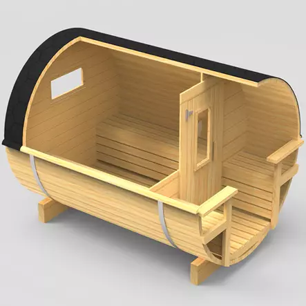 Bastutunna 24 med terrass 40 mm timmer - Utomhusbastun - 11025042 - 2