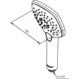 Damixa Pine Käsisuihku 3-Toiminen 107mm - Hanatarvikkeet - 5708516821472 - 2