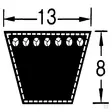 Kilrem A132 Optibelt 3350x13x8 - Transmissionsremmar och Kilremmar - 8500A132 - 2