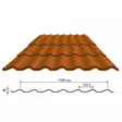Peltikattopaketti Hirsilatoon Tiilikuvio - Kattopaketit Hirsilatoihin - 41005022 - 2