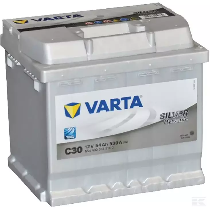 Akku 12V 54Ah 530A VARTA - Bilbatterier och Fordonsbatterier - 5544000533162 - 1