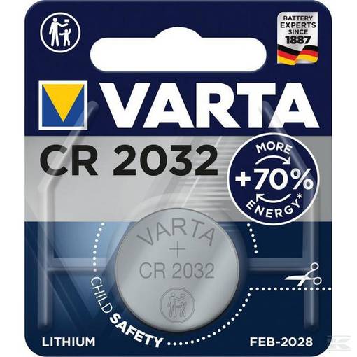 Knappbatteri Varta Lithium 3.0V Cr2032 VT6032 Lithiumbatteri