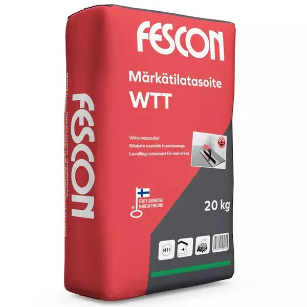 Märkätilatasoite Fescon WTT 20kg - Seinätasoitteet - 6416841201072 - 1