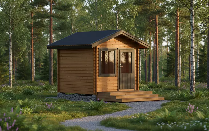 Vierasmaja 7m2, Pihamökki, Piha-Aitta - Muut Piharakennukset - 6424110256562 - 1