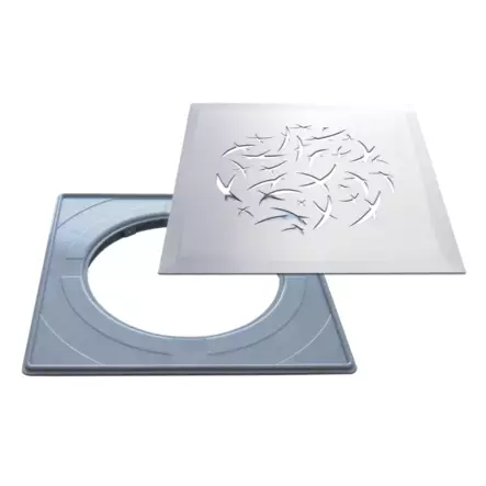 Golvrännkåpa Design 197x197mm - Golvbrunns lock - 6430042836543 - 1