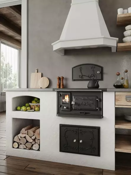 Vedspis westbo ornament med glaslucka - Vedspisar och Vedhällar - 18028991503 - 2