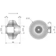 Kanavapuhallin CK-100C Radiaalipuhallin - Ilmalämpöpumput ja Puhaltimet - 6415880980023 - 3