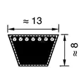 Kilrem A73 13x1854 Optibelt - Transmissionsremmar och Kilremmar - 8500A073 - 2