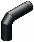 Savuputki 90° Kulma 115mm Pitkä Musta - Savuputket ja Tarvikkeet - 5900856825503 - 1