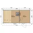 Pihasauna Ylläs 11m2 Pulpettikatto - Tynnyrisaunat ja Hirsisaunat - 4100503013 - 5