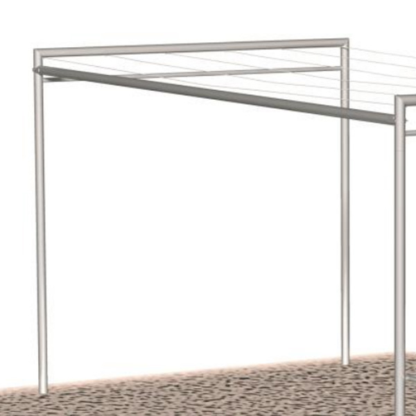 Mellanstång 50mm Varmförzinkad Stålrör 390cm - Vädrings- och torkställ - 6417538000503 - 1