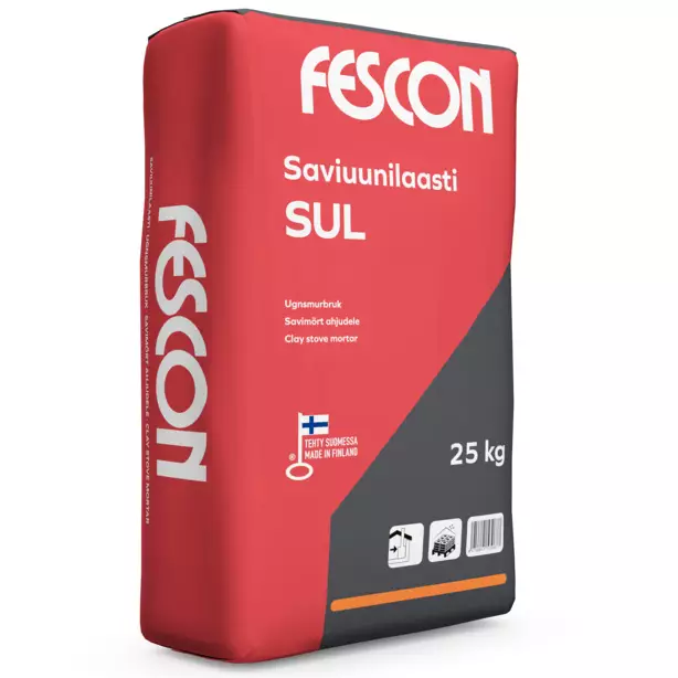 Fescon Saviuunilaasti SUL 25KG Muuraus - Tulisijalaastit - 6416841530653 - 1
