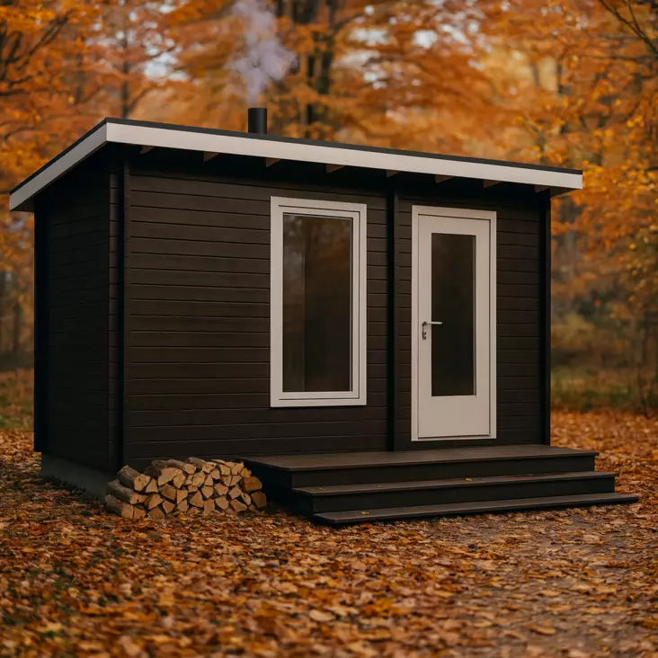 Pihasauna Ylläs 11m2 Pulpettikatto - Tynnyrisaunat ja Hirsisaunat - 4100503013 - 1