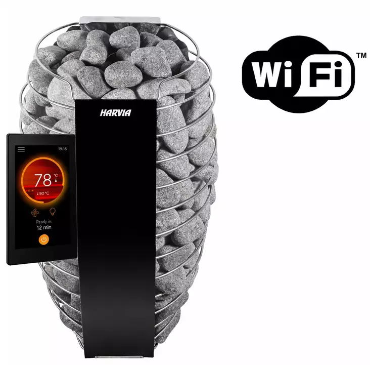 Sähkökiuas Spirit 9,0kW Musta 8-14m3 - Sähkökiukaat - 6417659046633 - 1