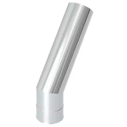 Rökrör 45° Krök 115mm Långt Rst - Rökkanaler och skorstenar - 5900856825343 - 1