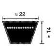 Kilrem C124 22x3150 Optibelt - Transmissionsremmar och Kilremmar - 8500C124 - 2