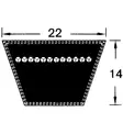 Kiilahihna C174 Optibelt 4420x22x135 - Transmissionsremmar och Kilremmar - 8500C174 - 2