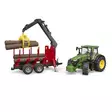 John Deere 7R 350 Ja Puutavaraperävaunu - Lelutraktorit ja Tarvikkeet - U03154 - 2