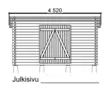 Gårdsförråd Lippa S 8m2 - Timmerlador - 4100534 - 6